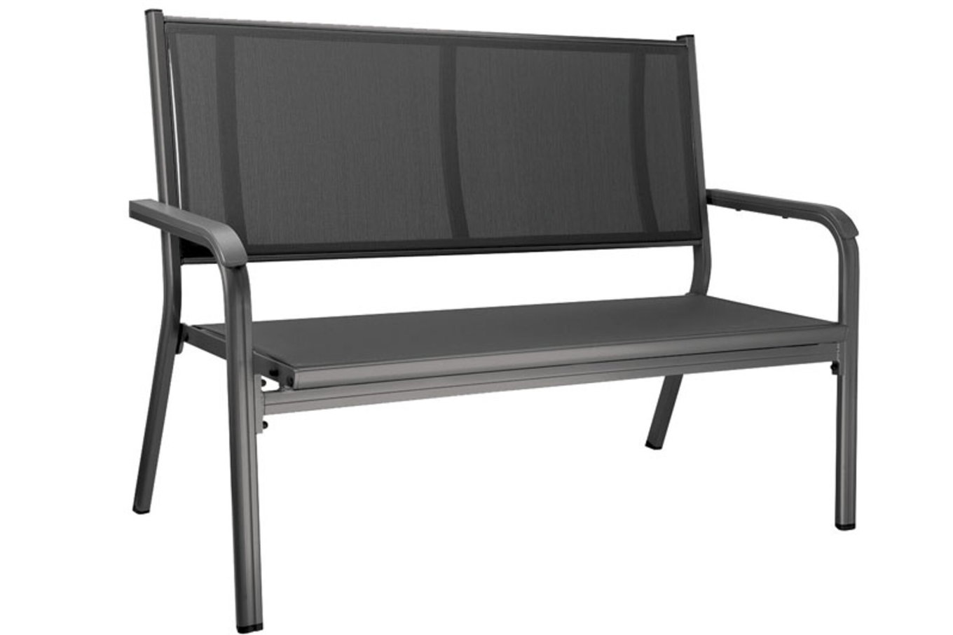 KETTLER BasicPlus 2er-Bank, anthrazit/anthrazit, Alu/Textilene, 140x65cm, 0301211-7000 10708_2__1