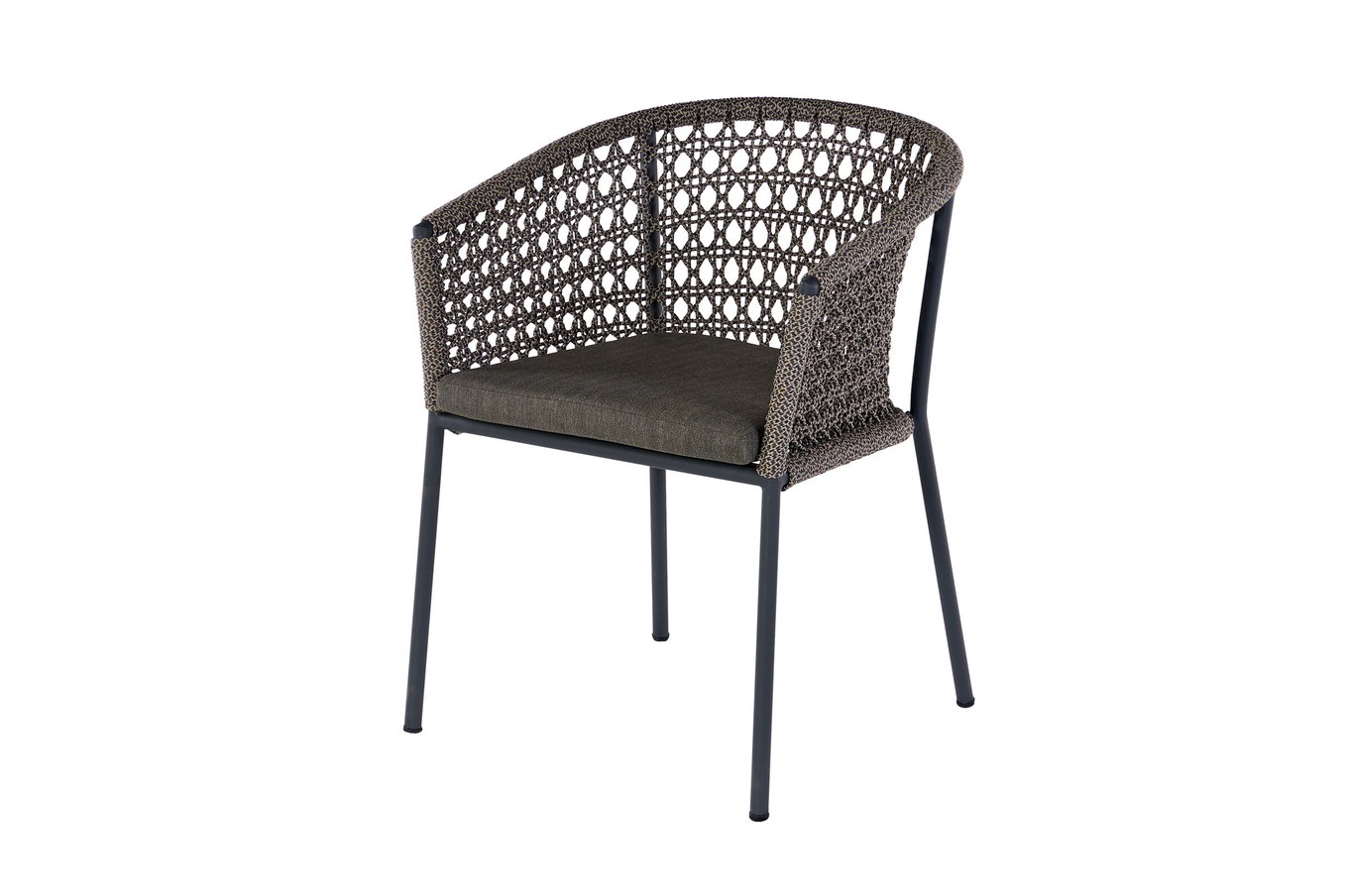 OUTFLEXX Zui Diningsessel, hellgrau, Alu/Rope, 66 x 64 x 85 cm, inkl. Polster mit Reißverschluss 23538__1