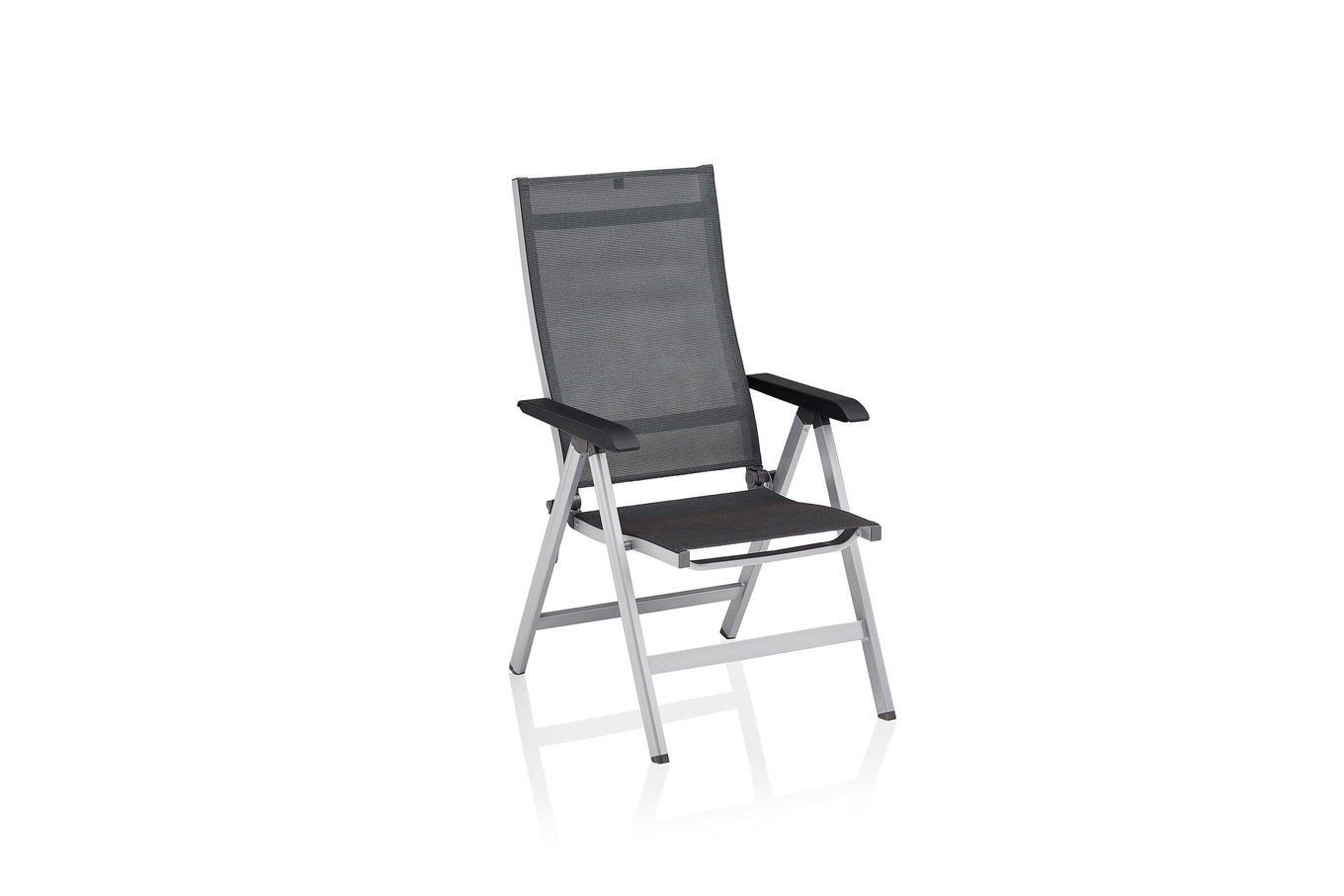 KETTLER Basic Plus Premium Klappstuhl, silber/lakritz, Alu/Outdoorgewebe, 0102401-0000 30903__1