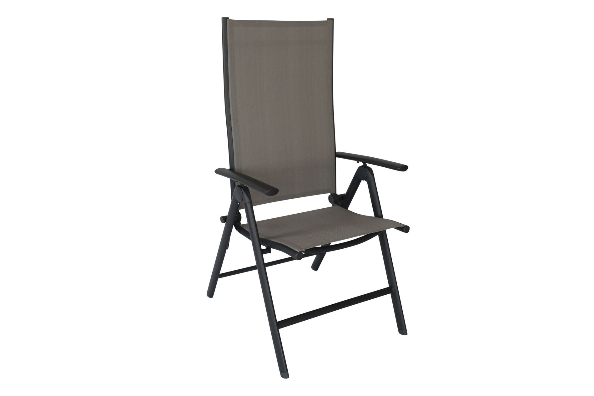 VILLANA Sylvania Klappstuhl, anthrazit/grau, Aluminium/Textil, 67 x 58 x 113 cm, klappbar 13402__1