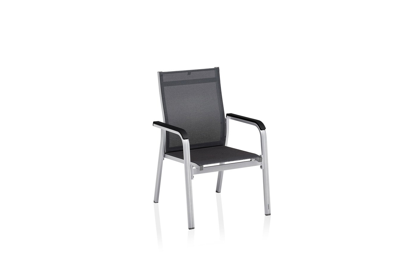 KETTLER Basic Plus Premium Stapelsessel, silber/lakritz, Alu/Outdoorgewebe, 0102405-0000 30904__1