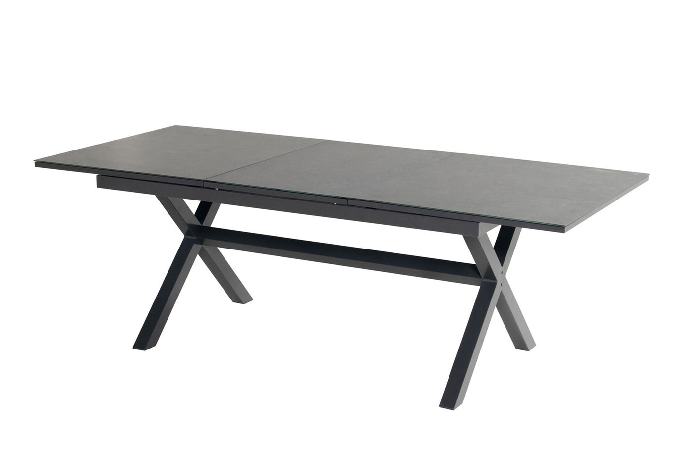 HARTMAN Xanadu Ausziehtisch, xerix, Alu/Glaskeramik, 160/220x100cm, X-Gestell 22435__1