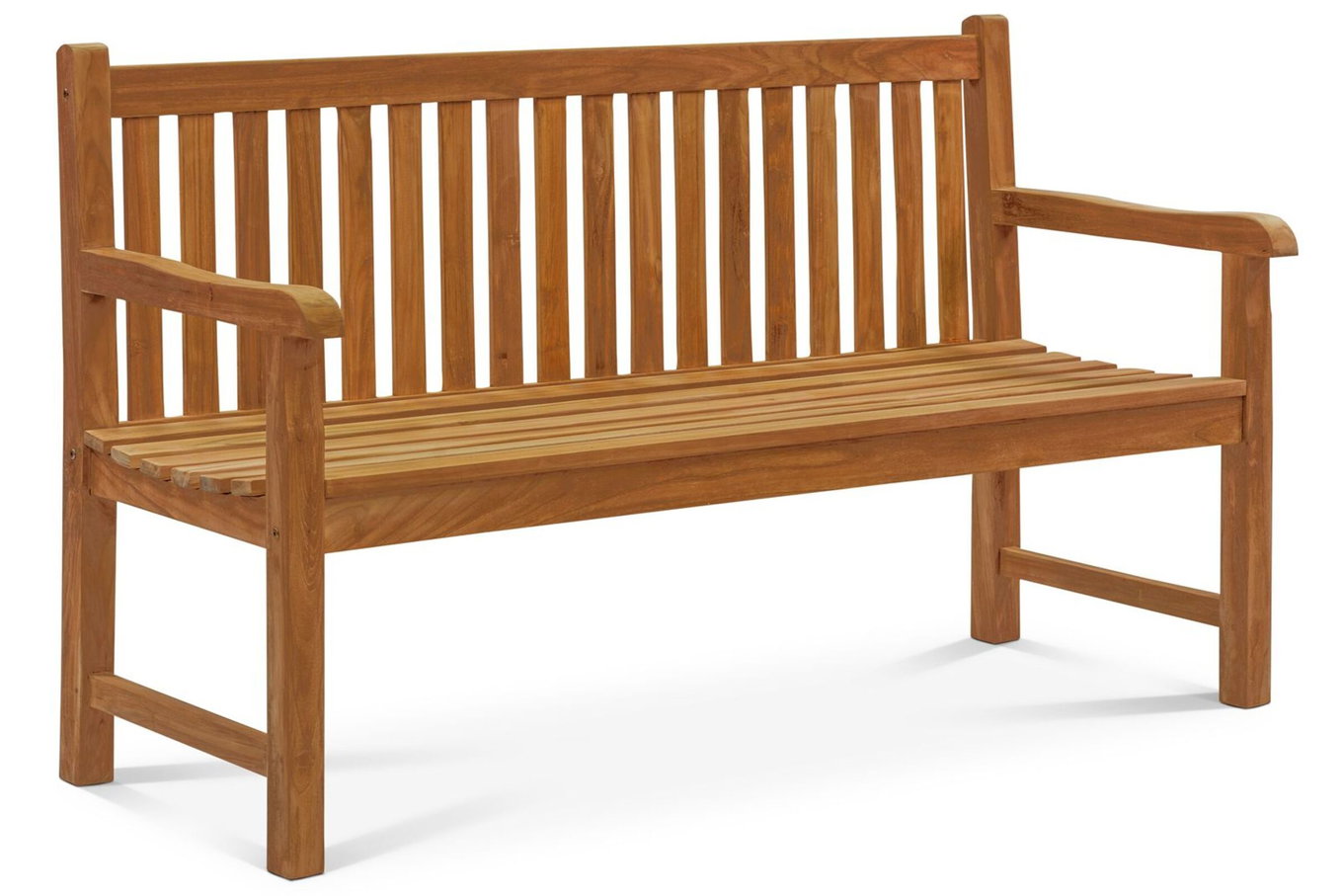 OUTFLEXX Ontario 2-Sitzer Gartenbank, natur, Teakholz, 120x62x92cm, fein geschliffen 18308__1