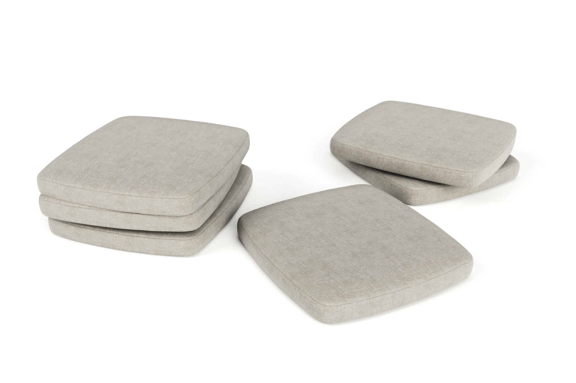 OUTFLEXX Sitzkissen 6er Set, desert/beige, 51 x 51 cm