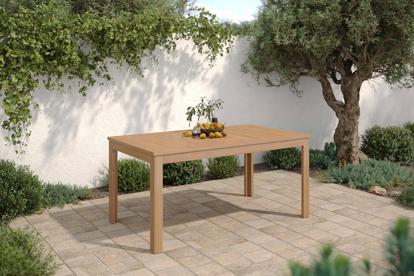 OUTFLEXX Esstisch, natur, Akazie, 160 x 90 cm, FSC®-zertifiziertes Produkt 18936__1