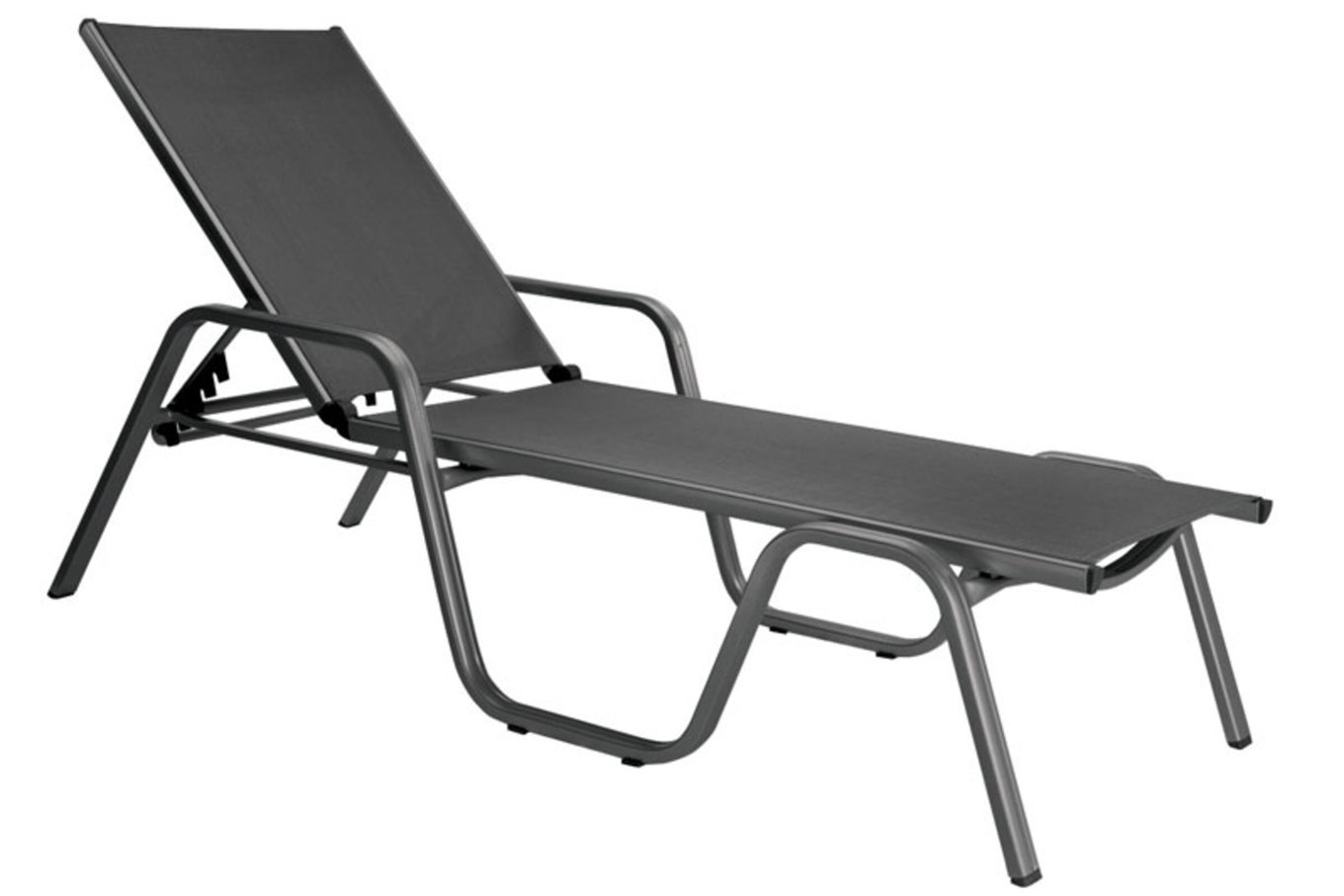 KETTLER BasicPlus Stapelliege, anthrazit/anthrazit, Alu/Textilene, 202 x 70 x 37,5cm, 0301214-7000 10707_2__1