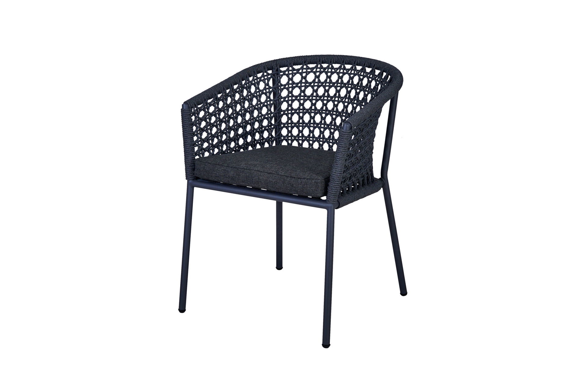 OUTFLEXX Zui Diningsessel, anthrazit, Alu/Rope, 66 x 64 x 85 cm, inkl. Polster mit Reißverschluss 23537__1