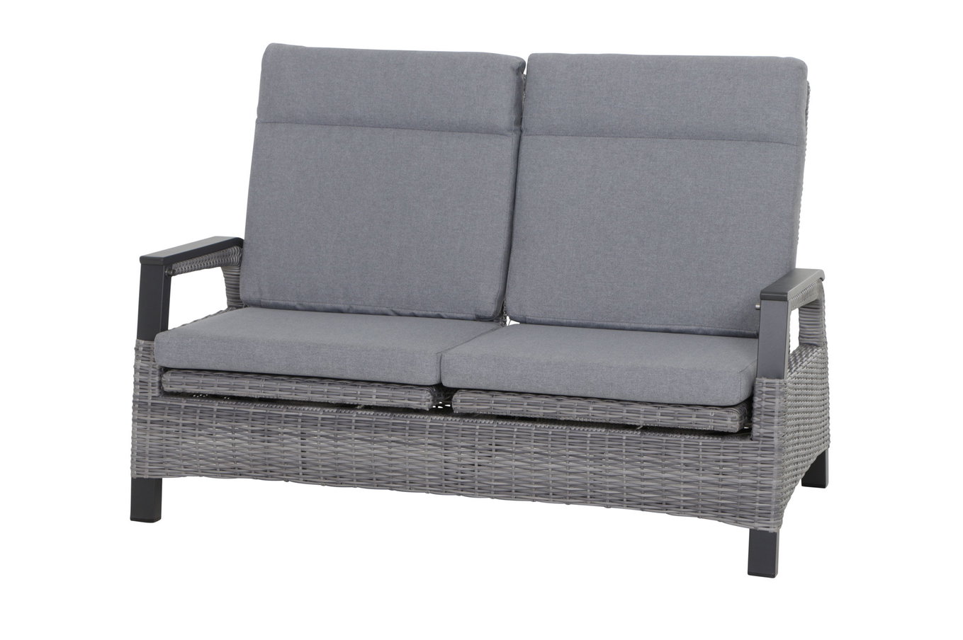 SIENA GARDEN Solea Sofa, anthrazit/blau, Aluminium, 151,5x85x97 cm, stufenlos verstellbar 23706__1