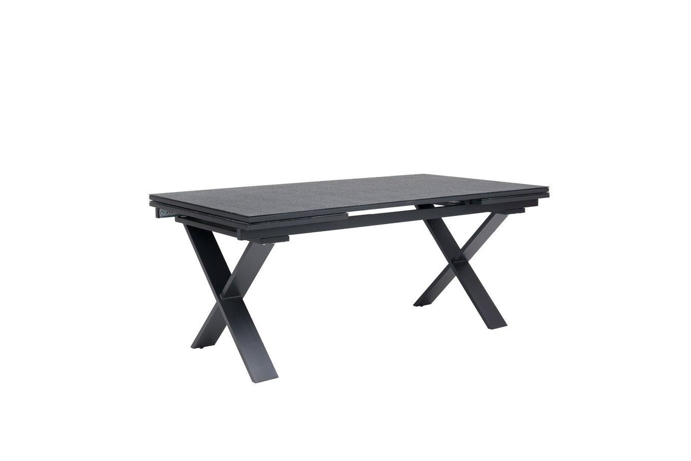 OUTFLEXX Toronto Ausziehtisch, anthrazit matt, Alu/Spraystone, 180/280x100cm, Schubladenauszug 21753__1