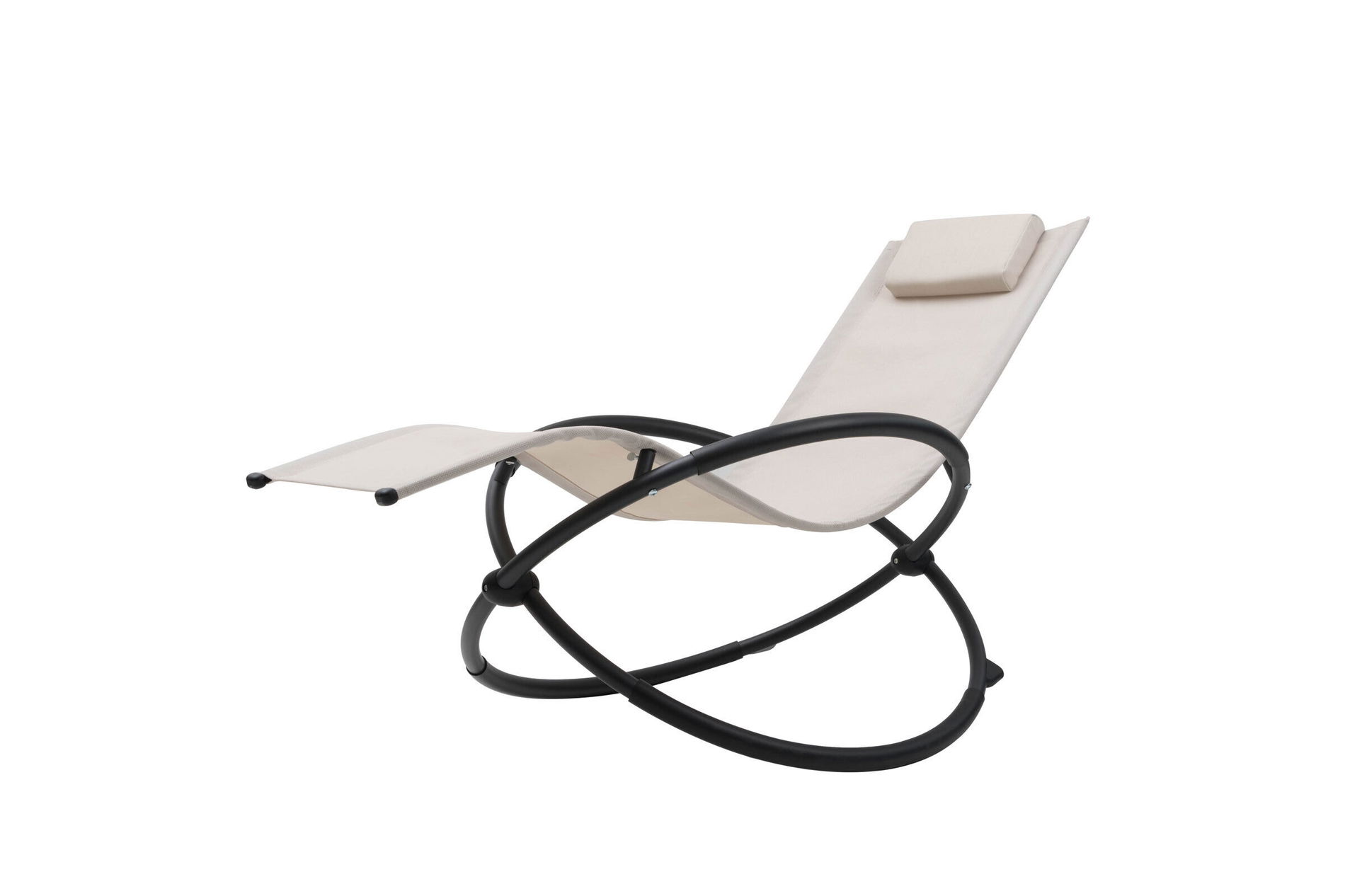 OUTFLEXX Schaukelsessel, anthrazit matt/creme, Aluminium/Textilene, 144x73x89cm, inkl. Kopfkissen 21784__1