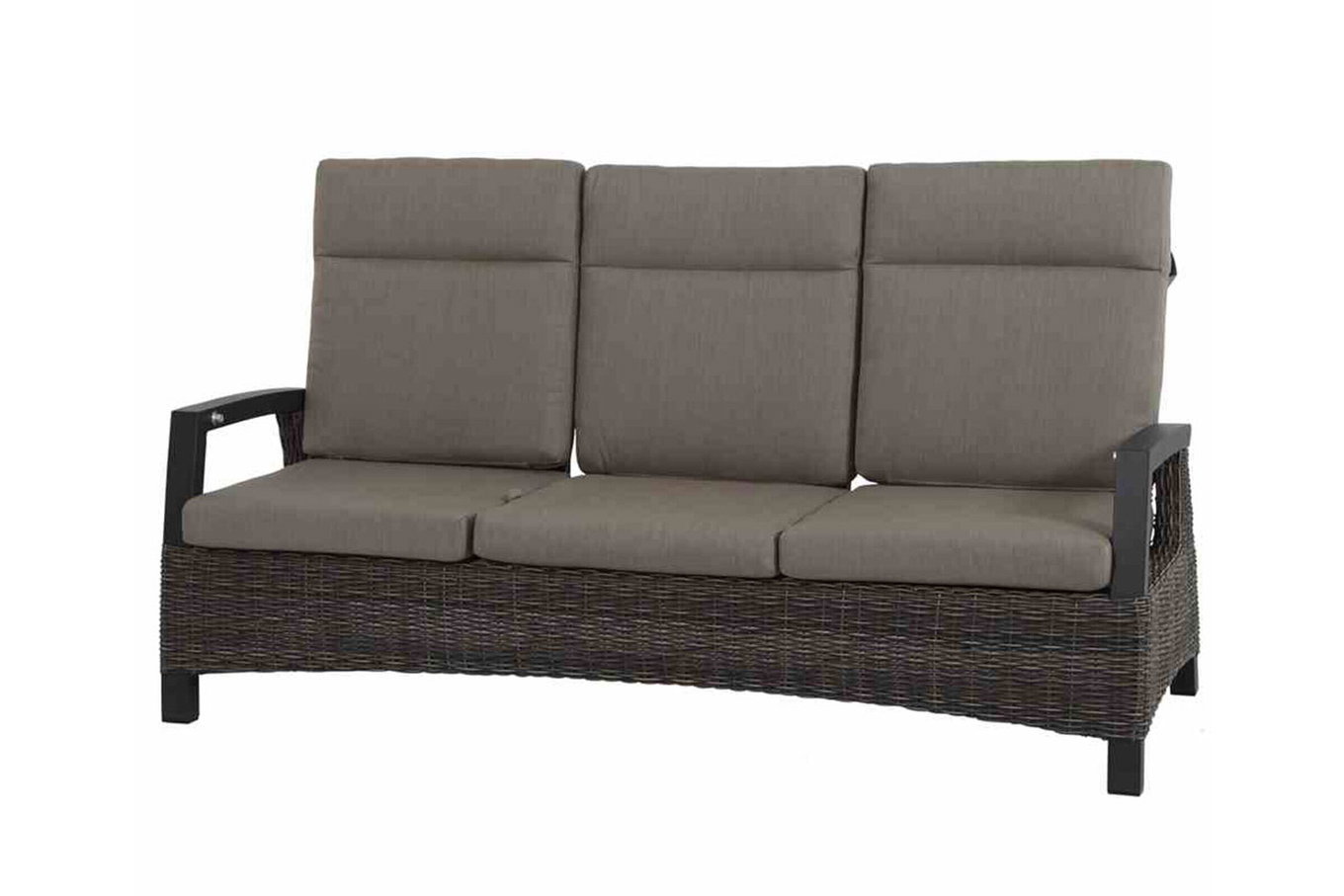 SIENA GARDEN Corido 3-Sitzer Sofa, charcoal, Alu / Gardino®-Geflecht, 206x87x103 cm, verstellb. Rückenlehnen 20196__1