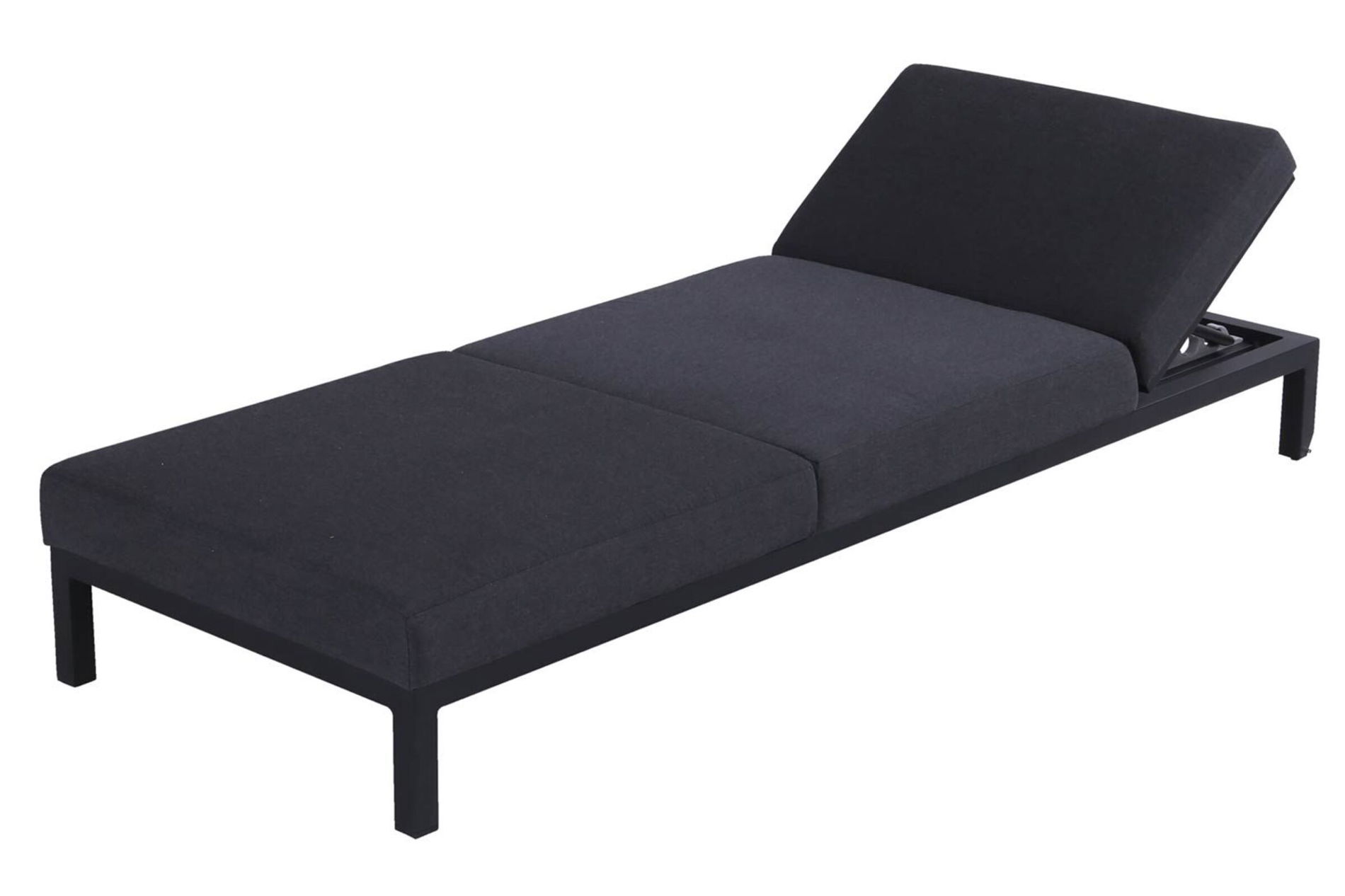 HARTMAN Adam Rollliege, schwarz, Alu/Sunbrella, 195 x 70 cm, Rückenlehne verstellbar, inkl. Kopfkissen 18733__1