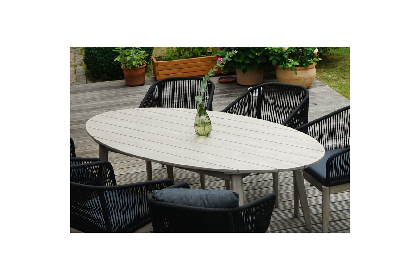 OUTFLEXX Arendal Diningtisch, grau, Akazie, 200x100cm, oval, FSC®-zertifiziertes Produkt 21641__1