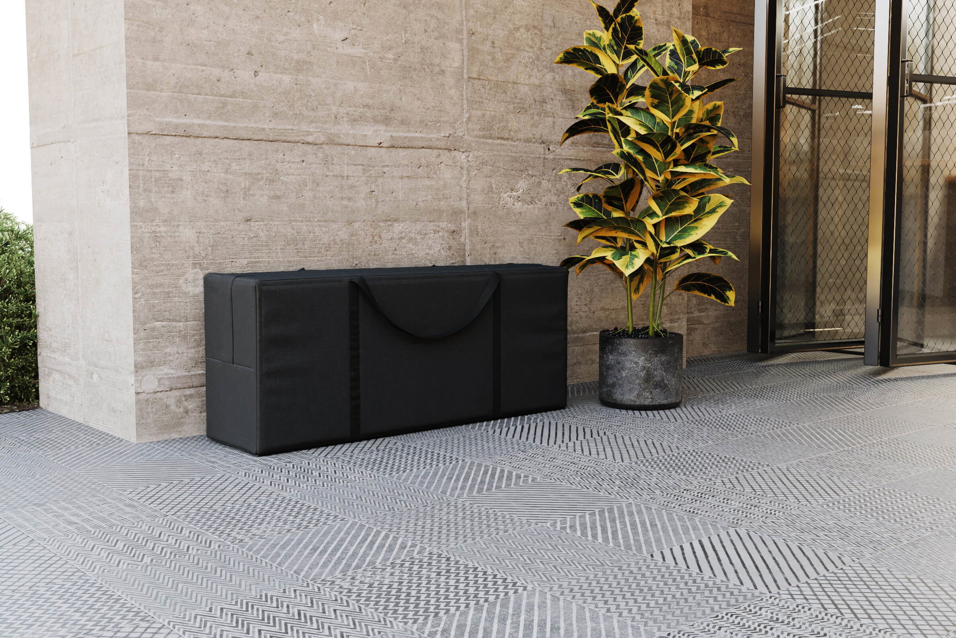 OUTFLEXX Kissentasche, schwarz, Polyester, TPU 420D Ripstop-Gewebe, 125 x 32 x 50 cm