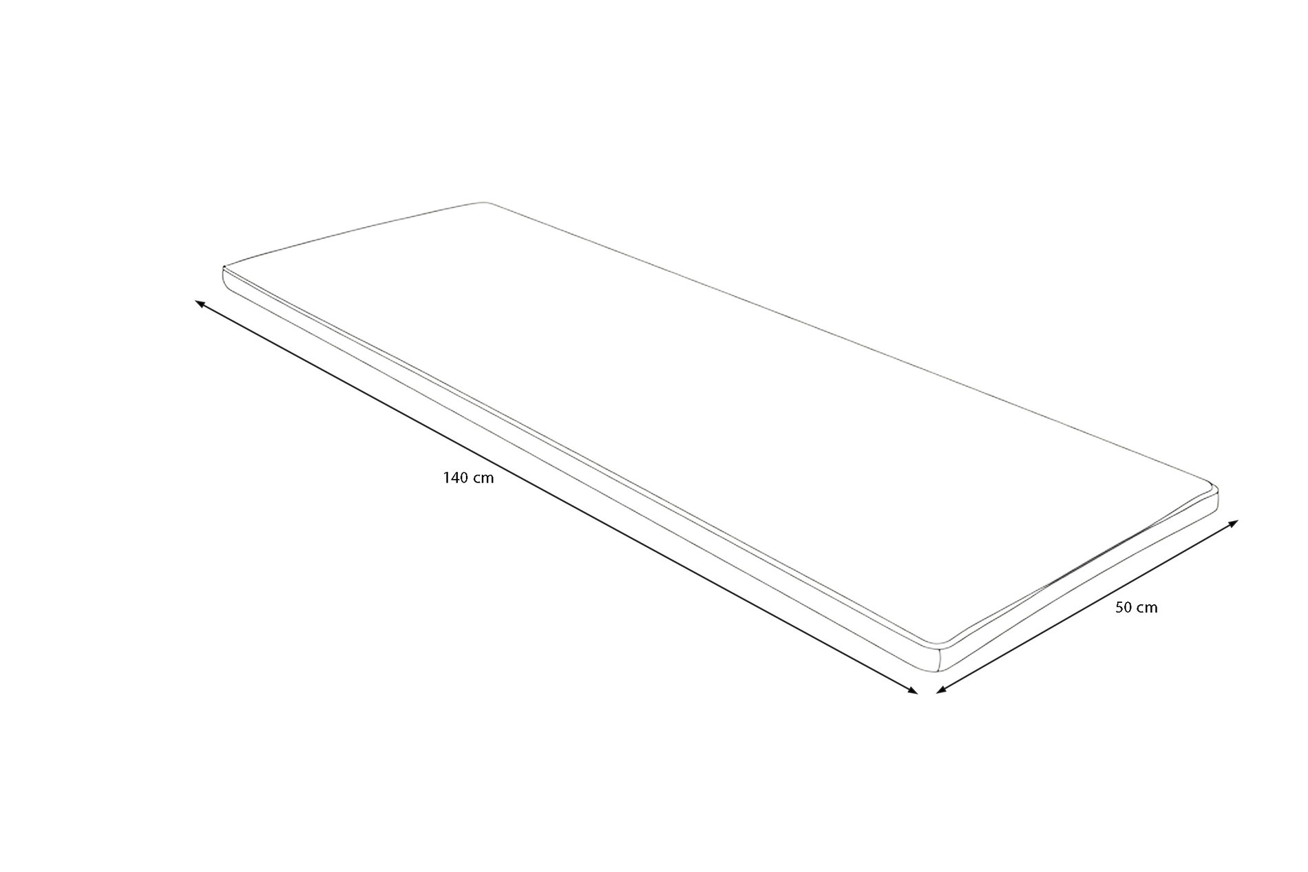 OUTFLEXX Tulare Bankauflage, grau meliert, 100 % Polyacryl, 140 x 50 cm, Kissenstärke ca. 5 cm OUTFLEXX Tulare Bankauflage, grau meliert, 100 % Polyacryl, 140 x 50 cm, Kissenstärke ca. 5 cm