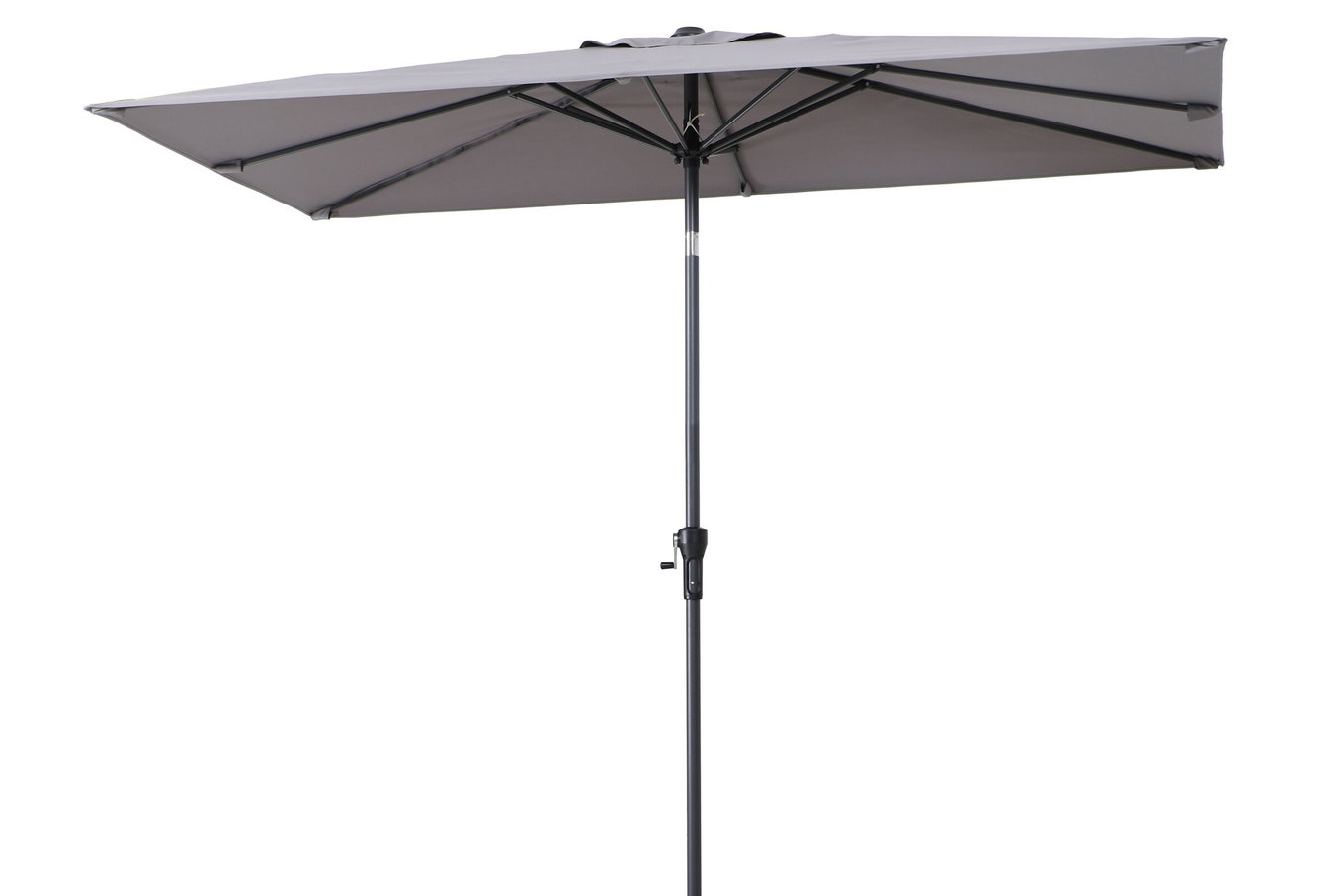 OUTFLEXX Sydney Mittelstockschirm, anthrazit, pulverbesch. Aluminium/Polyester PA-beschichtet, 270 x 150 cm 18350__1