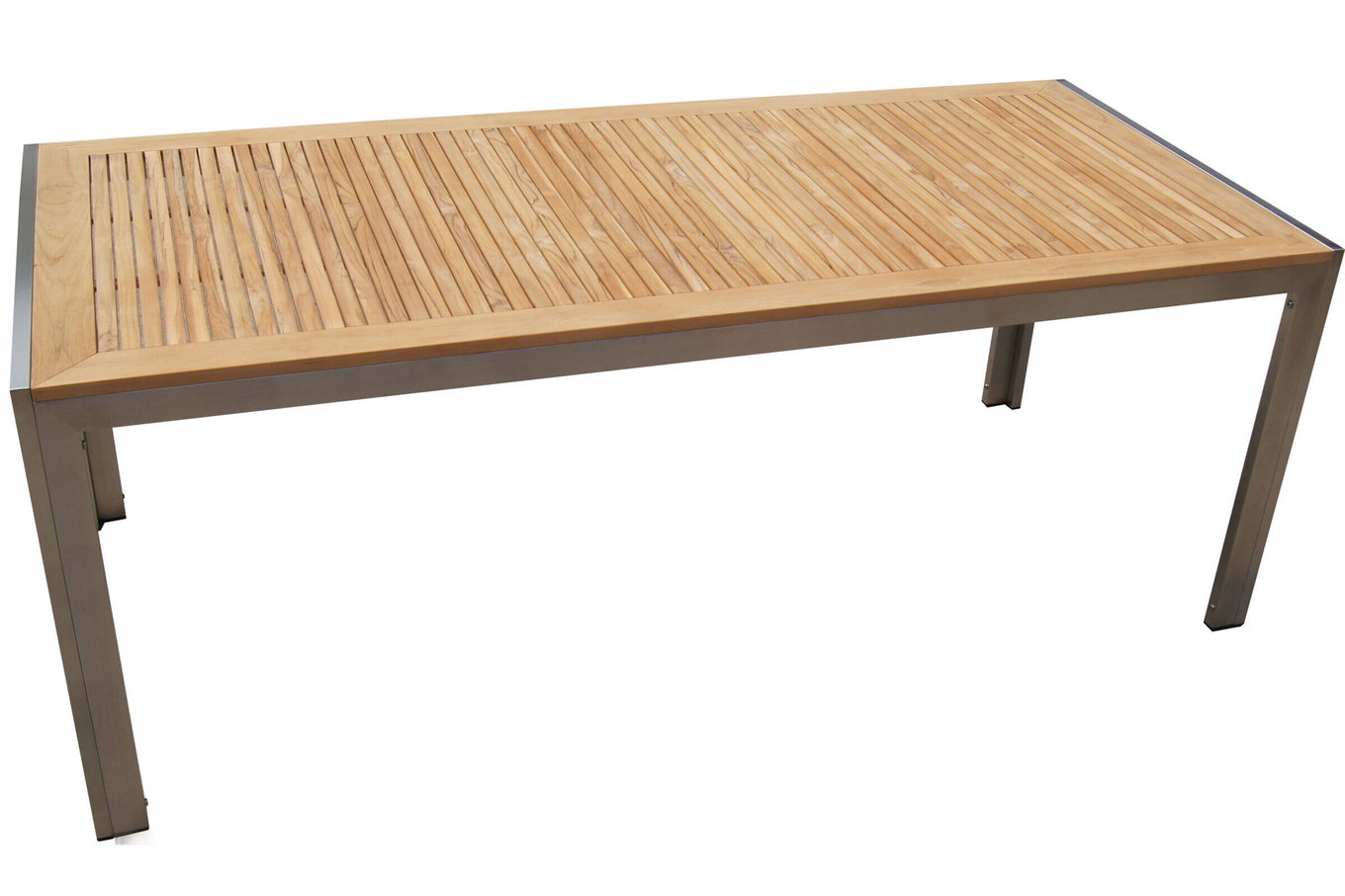 OUTFLEXX Esstisch, Edelstahl/Teakholz, 200x90cm 7101_4__1