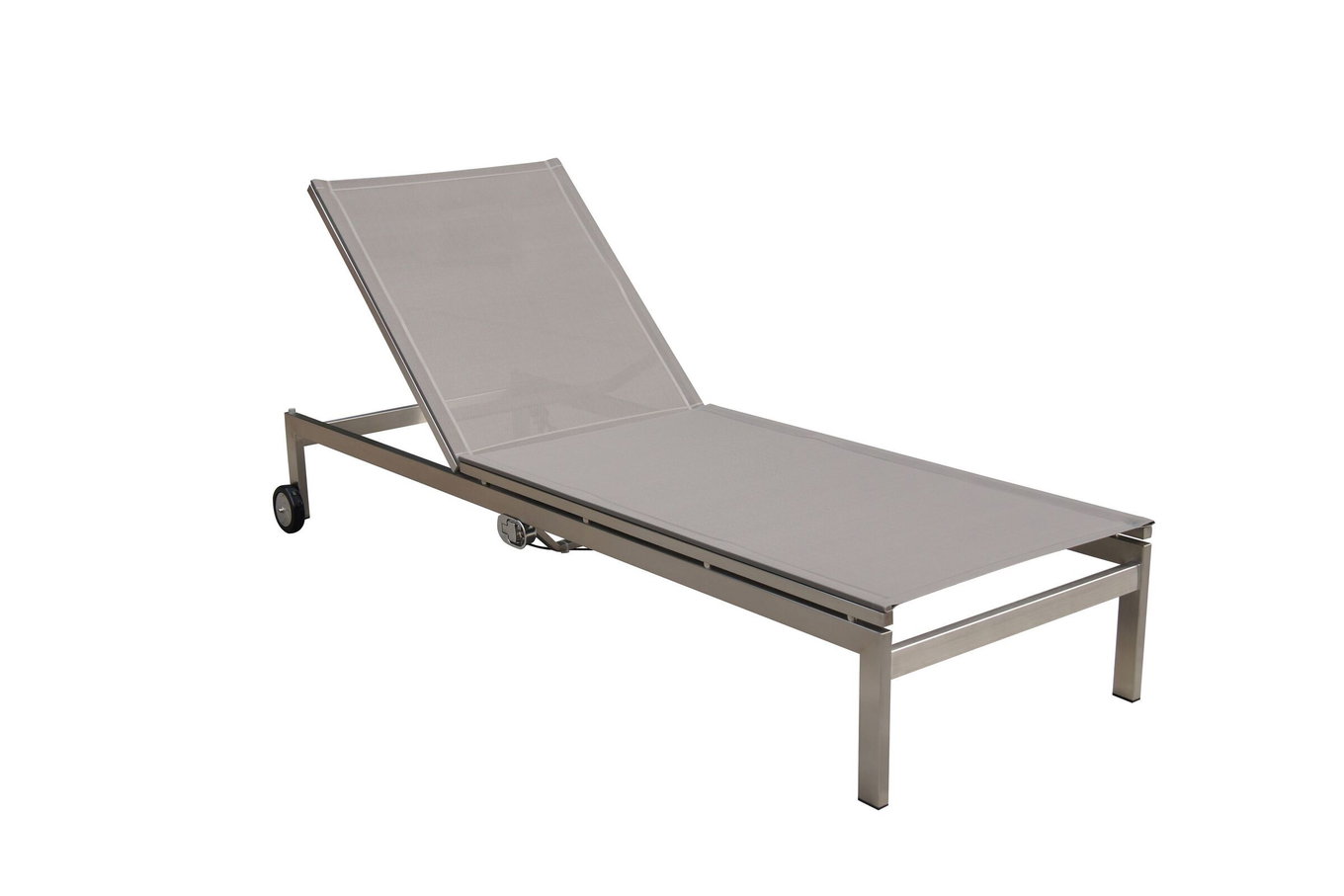 OUTFLEXX Rollliege, silber, Edelstahl/Textilene, mit verstellbarer Rückenlehne, 210 x 70 cm 7100_3__1